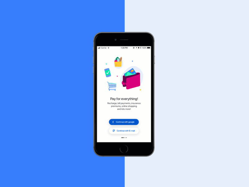 Onboarding Interaction app bank credit illustration mobile onboarding payment piggybank shopping ui ux wallet