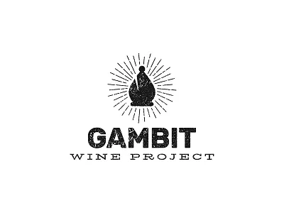 Gambit Wine Project Logo branding design gambit wine project identity logo wine