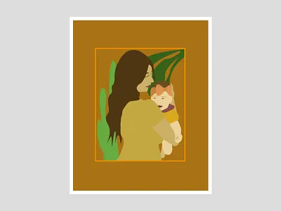 LA Mama baby illustration mom mothers day portrait