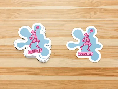 Dribbble DC Sticker - Mockup basketball contest dribbble illustration logo mockup playoff sports sticker sticker mule team