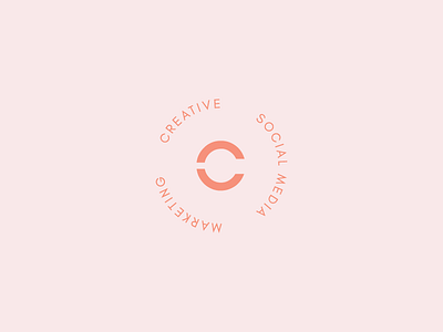 Concept for new brand: Coral Stripe branding c branding circle branding coral logo minimal pastel stamp stripe