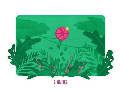 Two Invites aquarella art colors design flatdesign illustration invite vector vectorart