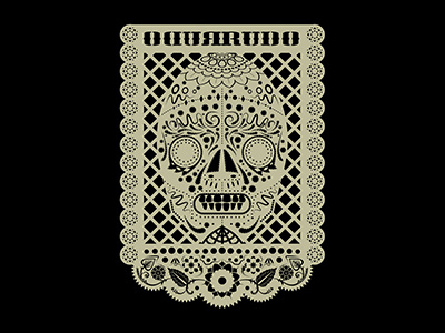 Rudo: T-shirt Design/Illustration david reyes day of the dead design dia de los muertos illustration mexico papel picado t shirt t shirt tshirt