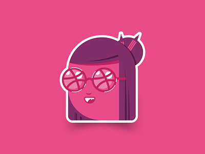 Creative Superstar art ball contest creative dribbble girl happy pencil sticker sticker mule