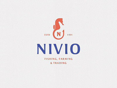 Nivio pt.1 fishing hook identity logo seahorse