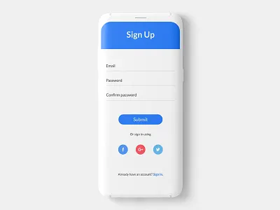 Sign up interactiondesign mobileappdesign signup ui ux visualdesign