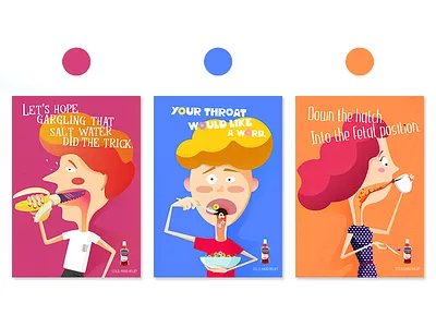 Painfully tasty boy face food girl hair icon illustration print sketch ui