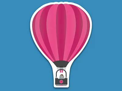 Elevating My Creativity dribbble hot air balloon illustration inspiration sticker sticker mule
