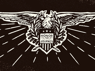 Eagle for Beer City Whisky american americana animal beer city whisky bird eagle hand drawn illustration long road distillers shield whisky wings