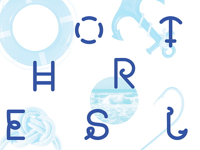 Ahoy Type boat inspiration lettering logo ocean sailing sea type