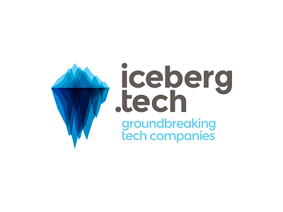 Iceberg, tech companies hub, logo design digital technology technologies fintech hub holding flat 2d geometric ice mountain iceberg logo logo design software hardware internet start up start up startup tech company trust money financial investment vector icon mark symbol