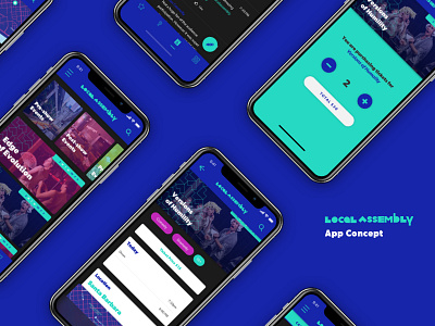 Local Assembly App Concept app app design assembly local minimal ui user experience user interface ux web design