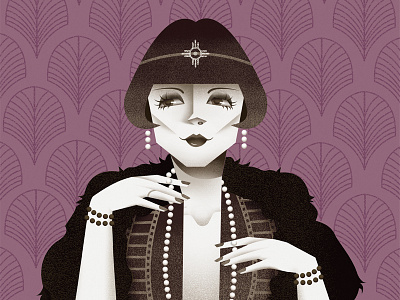 Louise Brooks 1920 actress editorial illustration flapper illustration louise brooks portrait illustration
