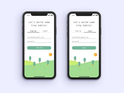 Streaks Login calendar commit github habits ios landscape login mobile app mobile ux product design productivity uiux