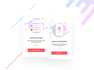 Permission Access Page app illustration ios onboarding permission