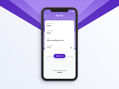 Sign up form dailyui design interface iphonex mobile signup sketch ui ux