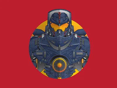 Gipsy Danger aliens design dribble follow gipsydanger illustration jaeger kaiju movie pacificrim vector