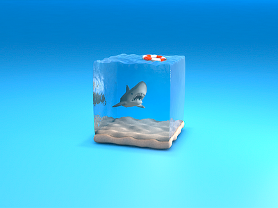 Safe area shark.buoy.water.sea the