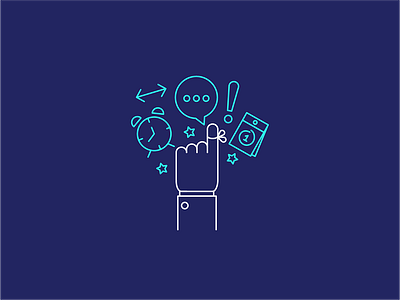 Moving app flat illustration linear vector