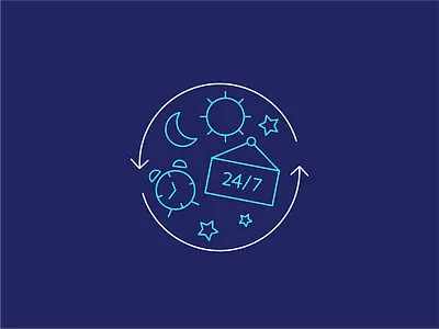 Moving app circle design icon shapes simple vector