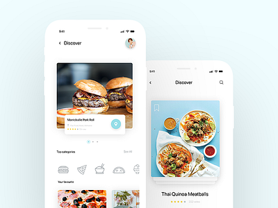 Restaurant interface ios iphonex mobile restaurant