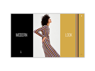 fashion look color girls interface landing page lines model moder online shop shop ui ux