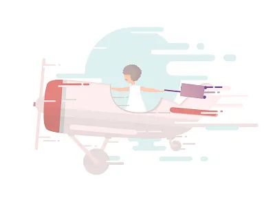 Airfrov Trip Illustration airfrov clean flat plain plane