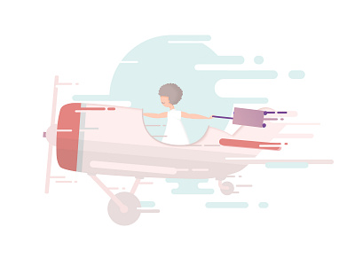 Airfrov Trip Illustration airfrov clean flat plain plane