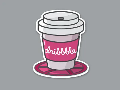 Playoff! Dribbble Sticker - Coffee 2018 coaster coffee icon illustration mule pack playoff sticker