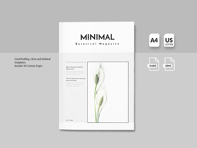 Botanical Magazine Templates clean clean template elegant fashion layouts magazine ads minimal modern multipurpose professional simple