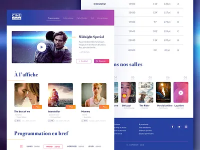 UI — CineMax cinema homepage interface ui ux movie site user experience web design website gradient