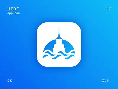 App Icon - Uede app clean colorful gradient icon logo minimal symbol ui ux