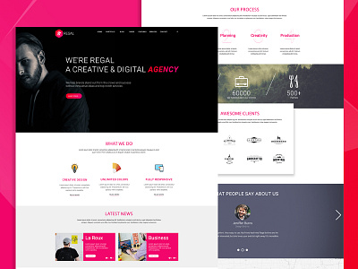 Regal Web Template creative inspiration lion logancee parallax site slider template unique web