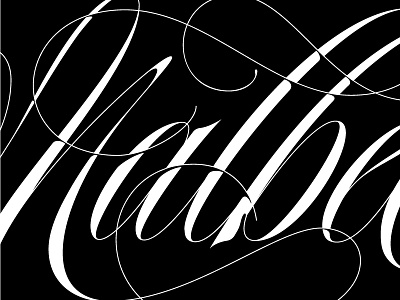 Script calligraphy contrast copperplane elegant lettering script type