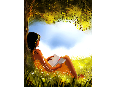 "Under the tree" art daily design digital art doodle graphic design illustration illustrations illustrator ink sketch sketching