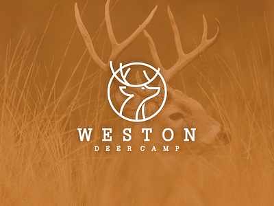 Weston logo animal antlers camp circle deer horns