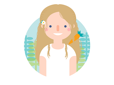 Friend friend girl green illustration vector vegan