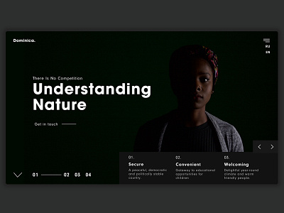 Dominica Dribble black design landing lp minimal page sketch ui ux white
