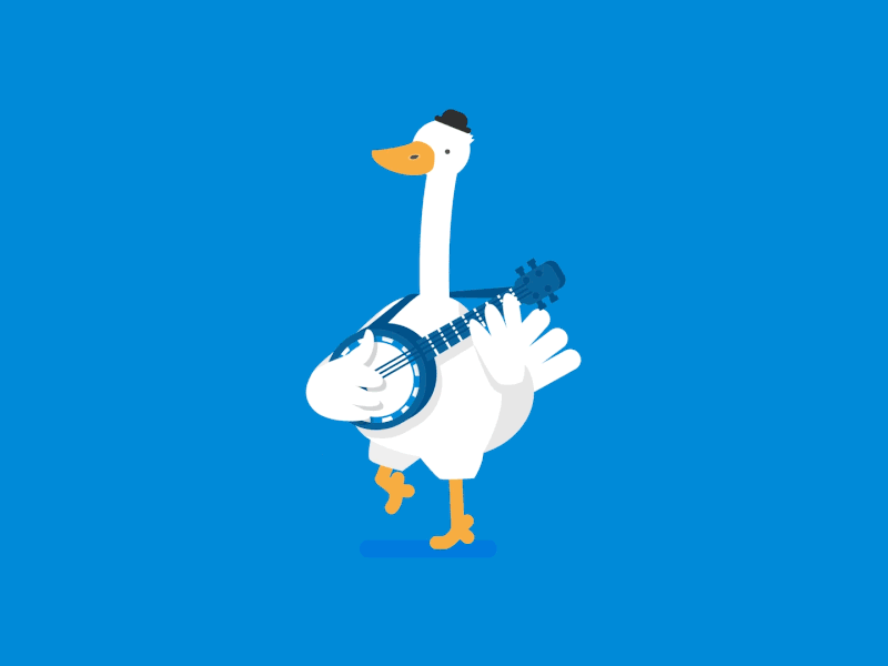 #BanjoDave animated animation banjo creative dance digital art duck fun gif illustration motion vector