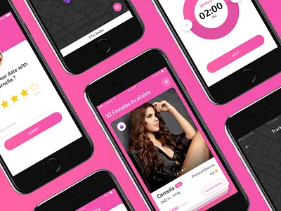 Escort Service App app app interface application design application ui home ios mobile trending