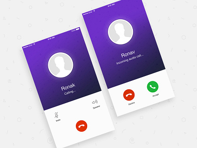 Audio Call - Application application audio audiocall audiocallscreens design uidesign