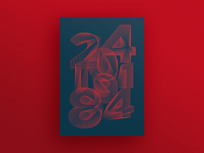 240184 design graphic minimalism numbers poster