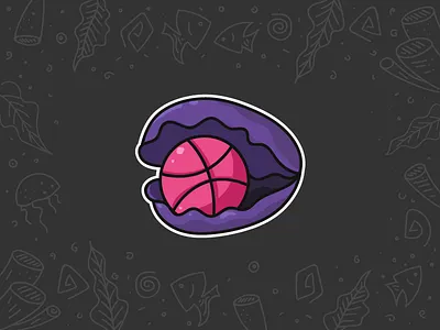 Dribbble World dribbble fish oyster sea sticker mule water world