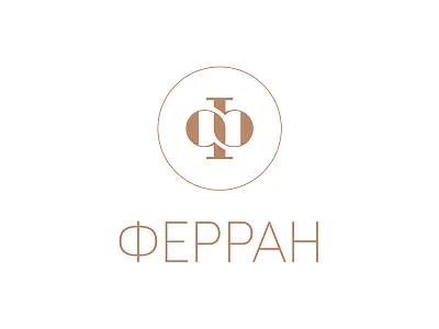 Ferran dna f geometric logo medicine modern monogram symbol ф