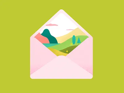 Spring Letter envelope landscape letter spring