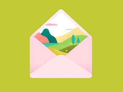 Spring Letter envelope landscape letter spring