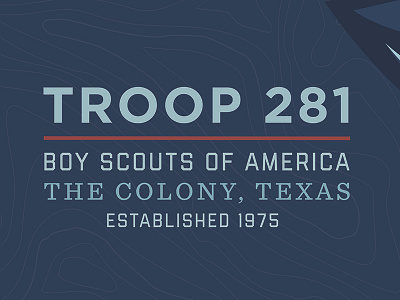 Troop 281 boy scouts fonts gotham lettering type treatment typography