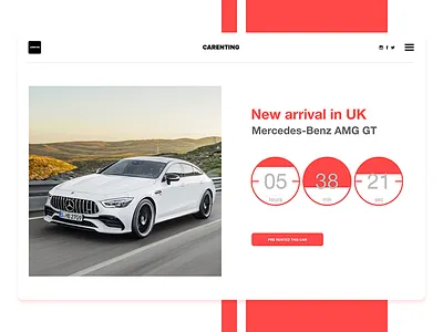 Carenting Countdown Timer adobexd carenting countdown timer dailyui user interface
