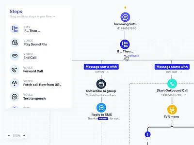 Flow Builder UI branches flow builder flows steps variables