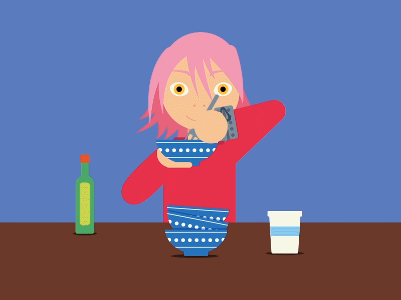 Hi after effects animation eating flcl fooly cooly gif haruko hi noodles